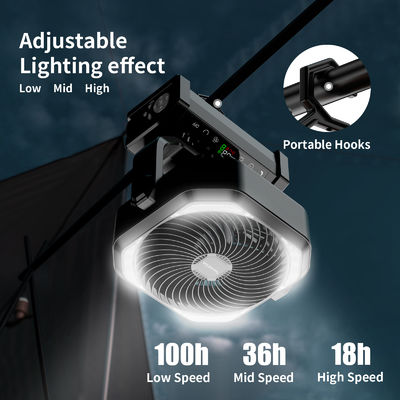 소쿨 팬 20000mAh 서스펜션 데스크 팬 리모컨 제어 LED 라이트 재충전