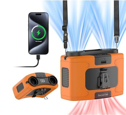 소쿨 팬 20000mAh 야외 삼각기 팬 미니 재충전 클립 허리 팬 실내 및 야외 터보 팬