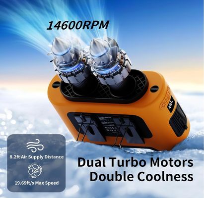 Socool 팬 14500mah 클립 허리 팬 오렌지 블랙 조절 가능한 모바일 팬 유형 C 전원 휴대용 냉각 솔루션 실외 삼각대 팬